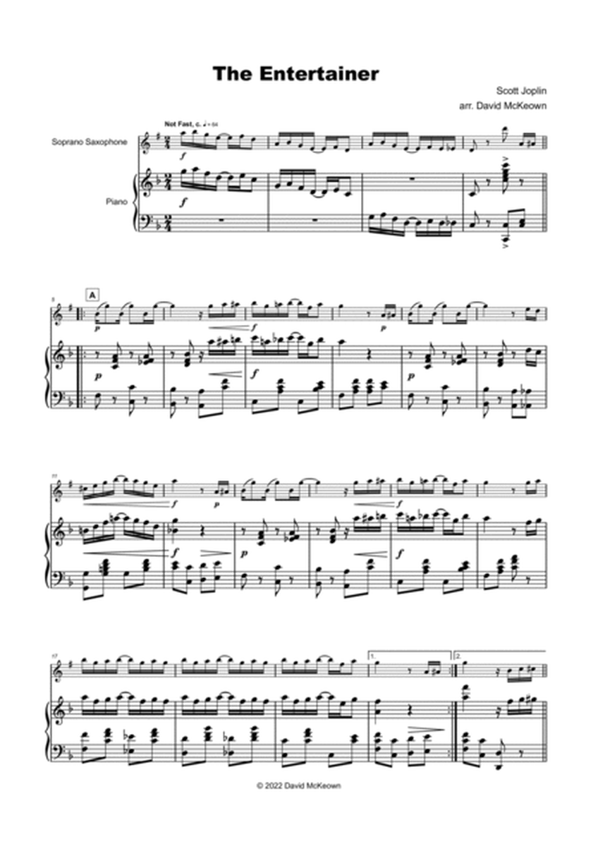 The Entertainer, by Scott Joplin, for Soprano Saxophone and Piano