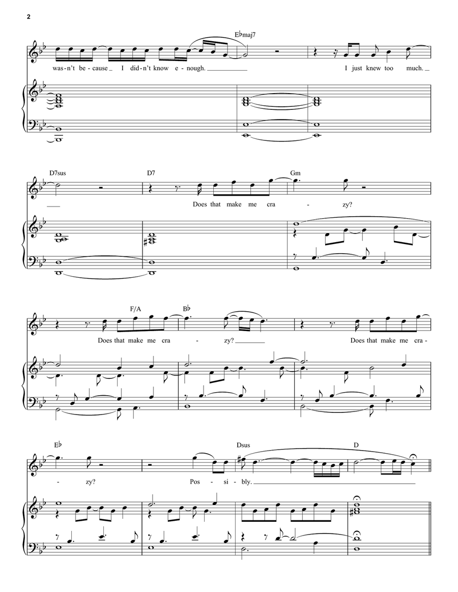 Crazy Rolling (from Moulin Rouge! The Musical) Voice scores gallery preview page 2