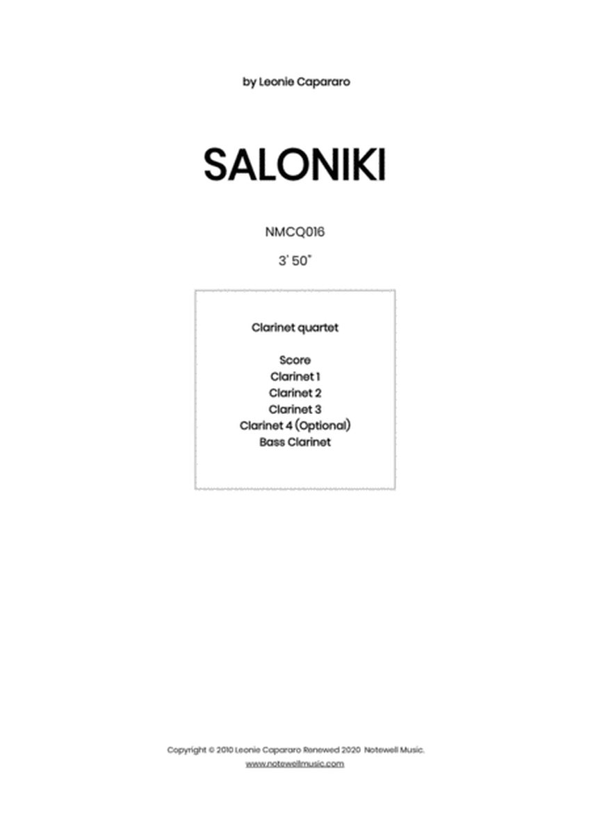 Saloniki (Clarinet quartet) image number null