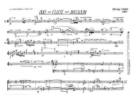 [Childs] Duo for Flute and Bassoon