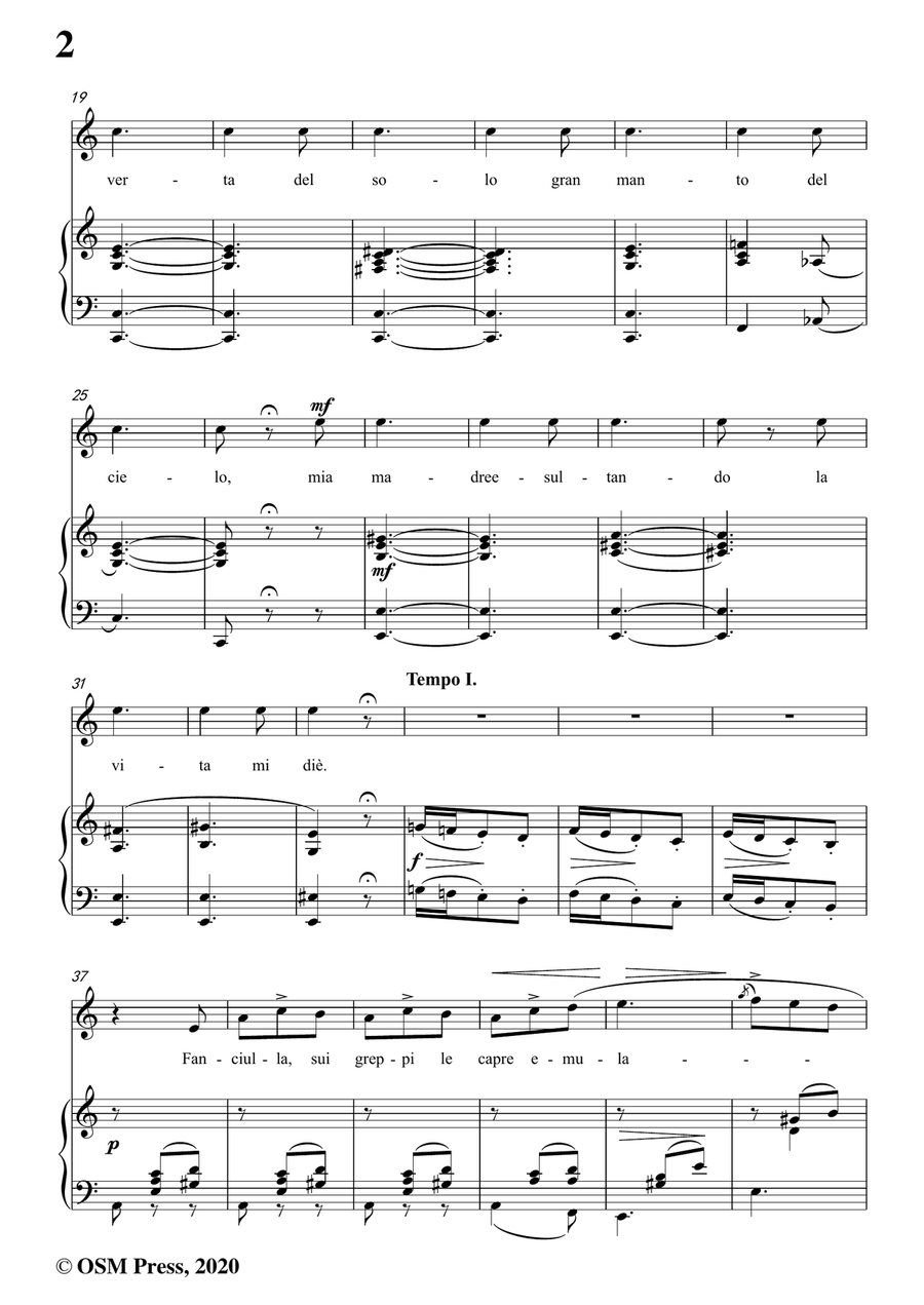 Donizetti-La Zingara,in a minor,for Voice and Piano Piano, Vocal scores gallery preview page 4