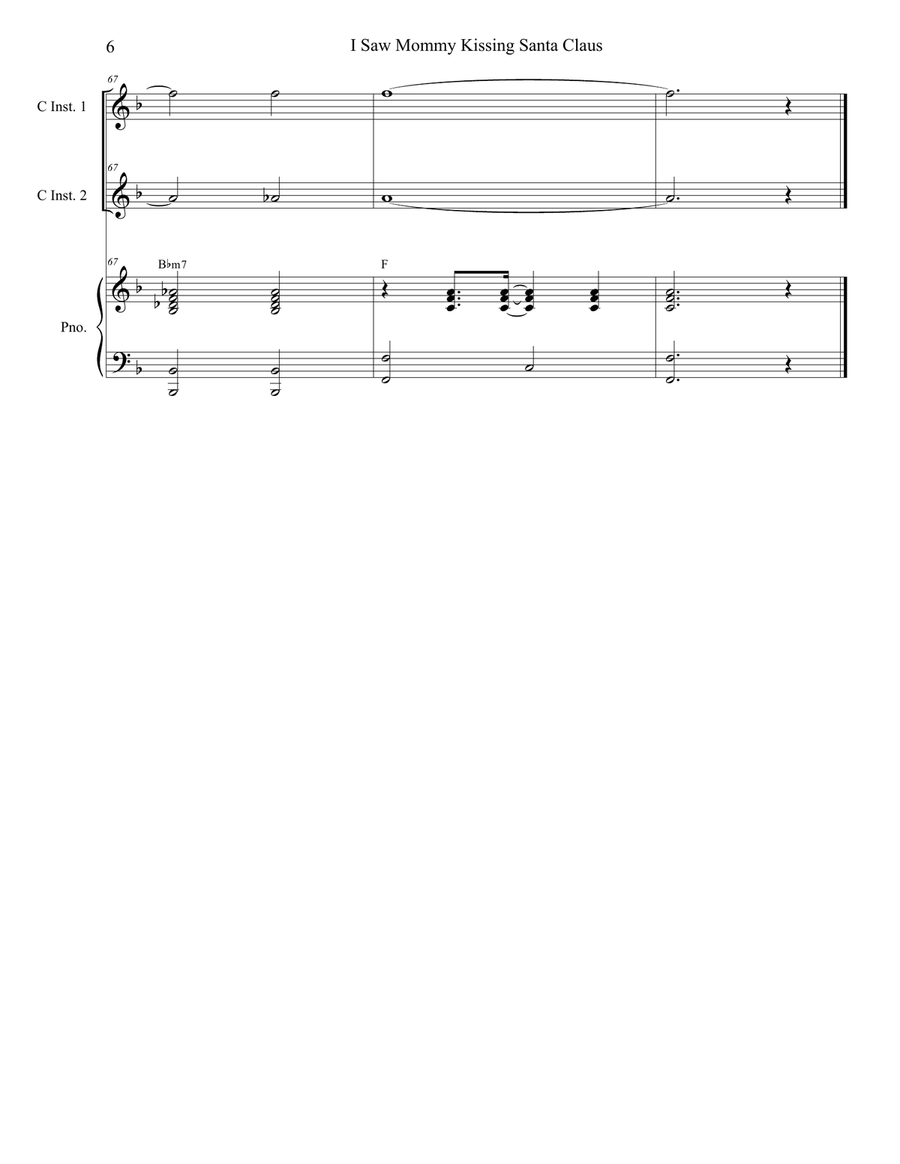 I Saw Mommy Kissing Santa Claus Flute scores gallery preview page 6