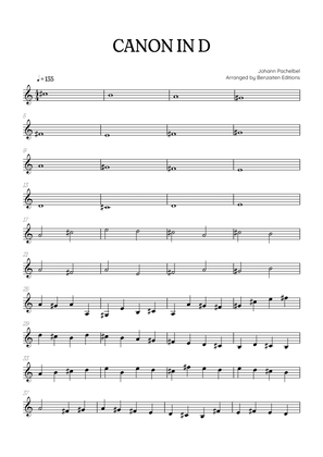 Pachelbel Canon in D • french horn sheet music 