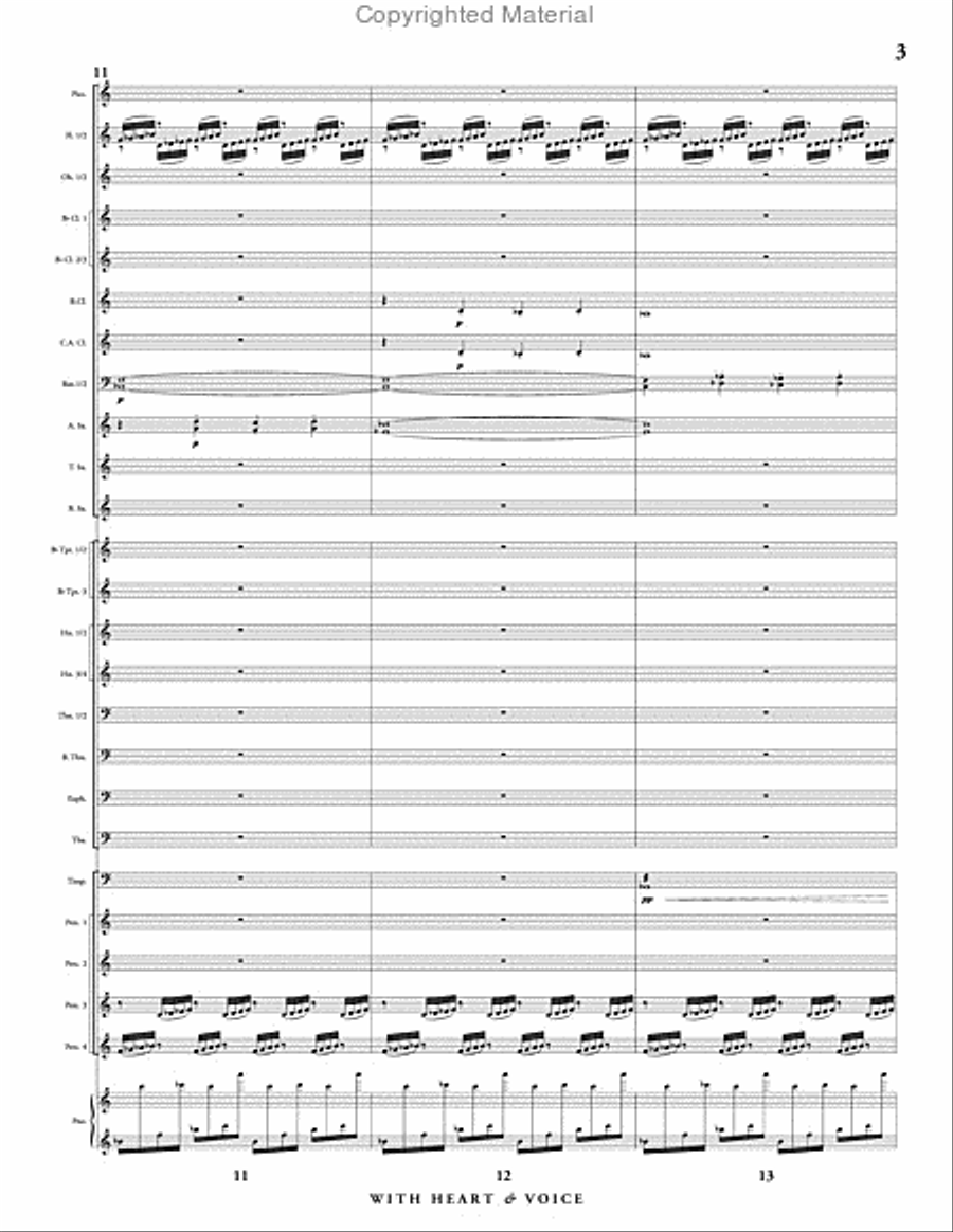 With Heart and Voice (score only) Concert Band scores gallery preview page 4