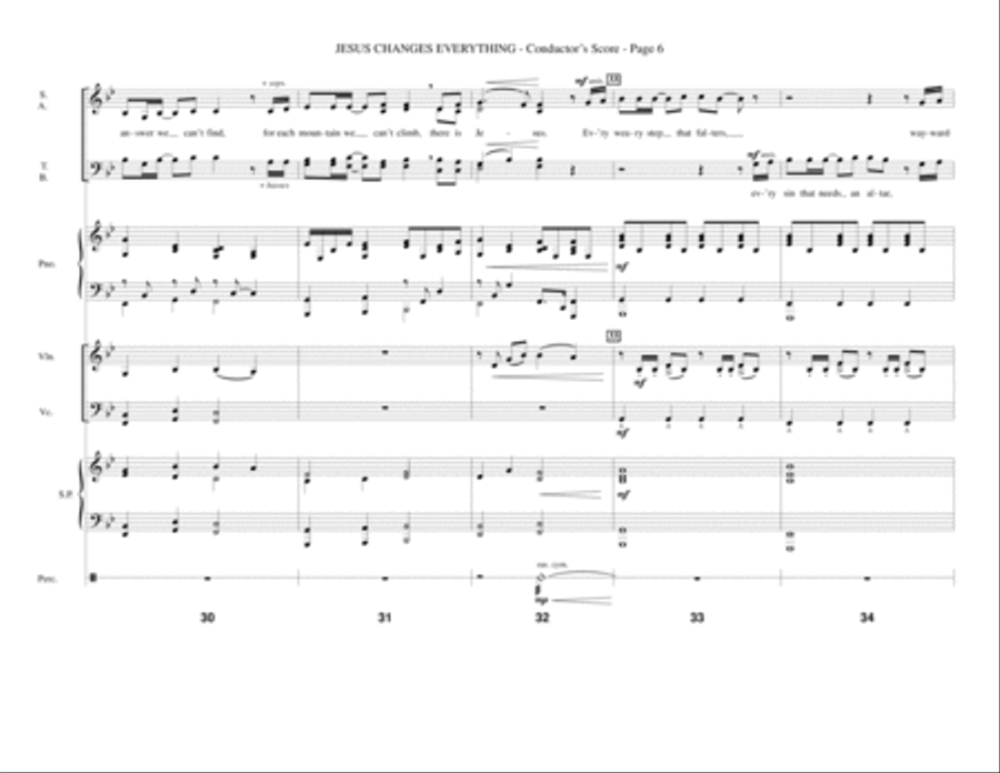 Jesus Changes Everything - Full Score Choir scores gallery preview page 6