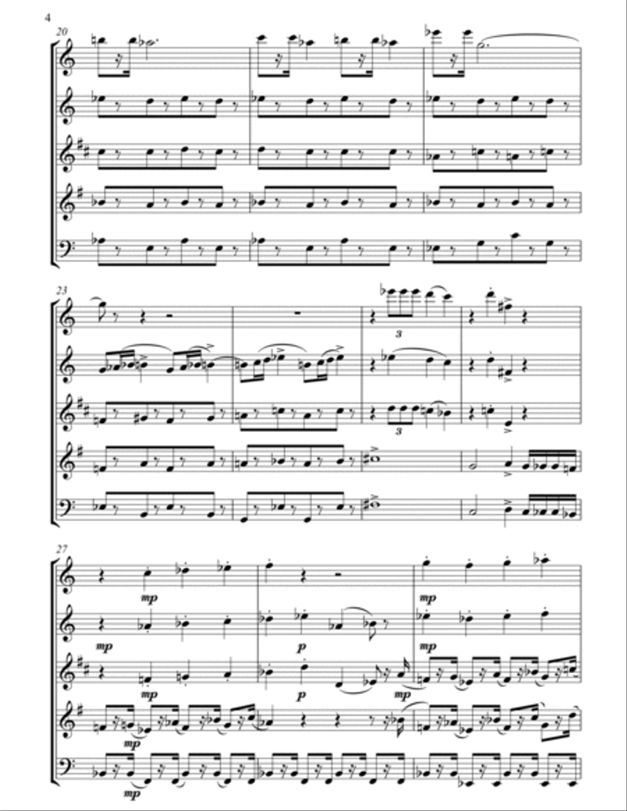 The Love For Three Oranges Woodwind Quintet scores gallery preview page 5