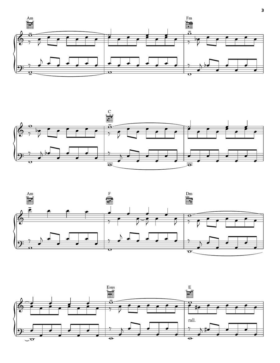 New Moon (The Meadow) Piano, Vocal, Guitar scores gallery preview page 3