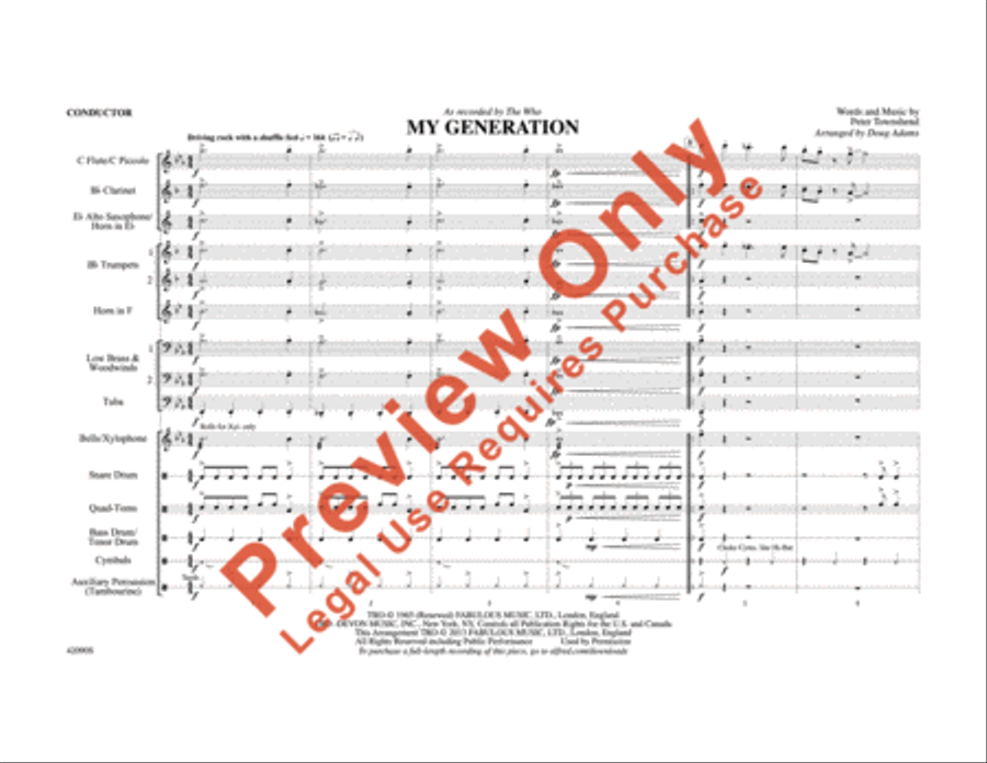 My Generation My Generation Marching Band scores gallery preview page 2
