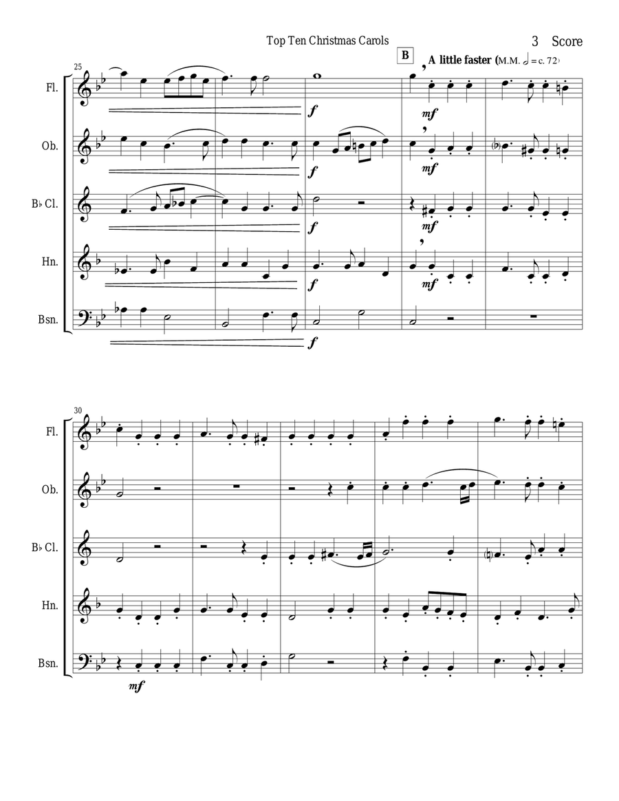 O Magnum Mysterium by Gabrieli for Woodwind Quintet Woodwind Quintet scores gallery preview page 3