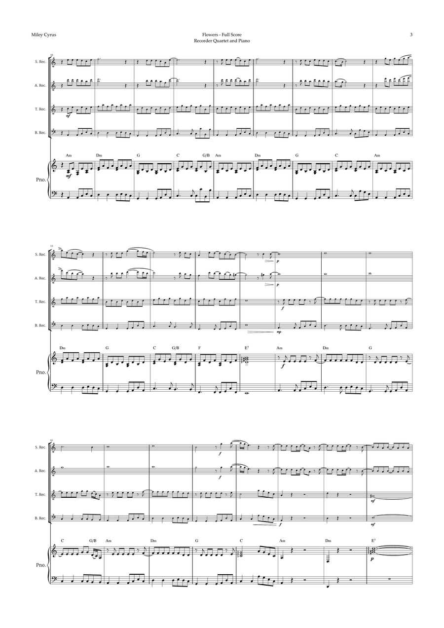 Flowers Recorder scores gallery preview page 3