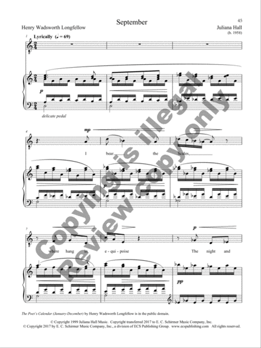 The Poet's Calendar Tenor Voice scores gallery preview page 21
