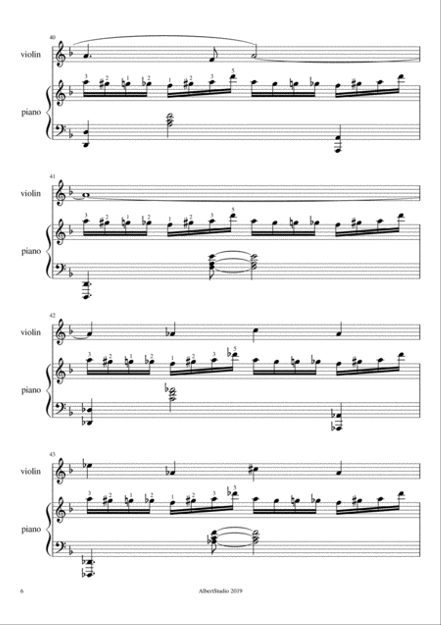 Dont back down and dont give up Violin Solo scores gallery preview page 6