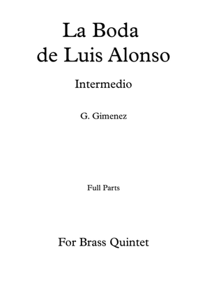 Book cover for La Boda de Luis Alonso - G. Gimenez - Brass Quintet - (Full Parts)