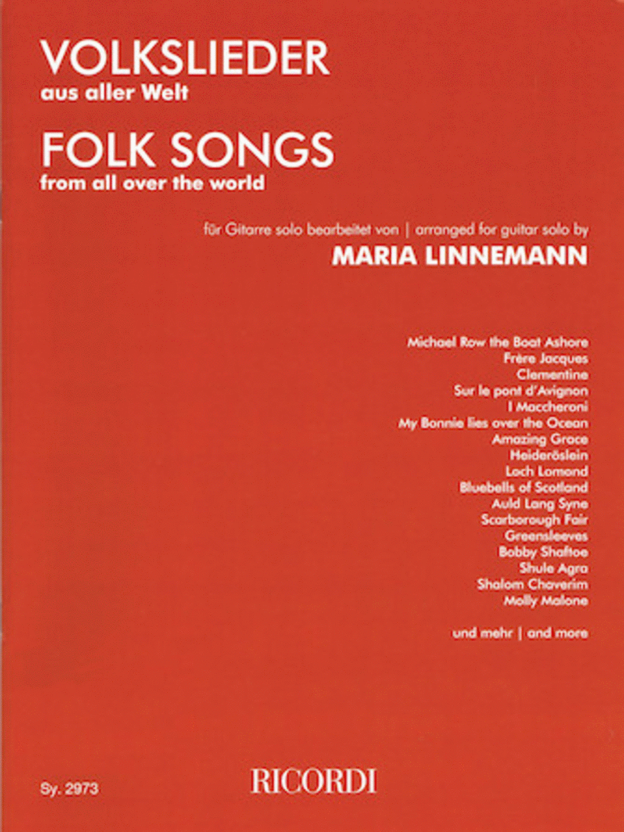 Folk Songs from All Over the World Acoustic Guitar scores gallery preview page 1