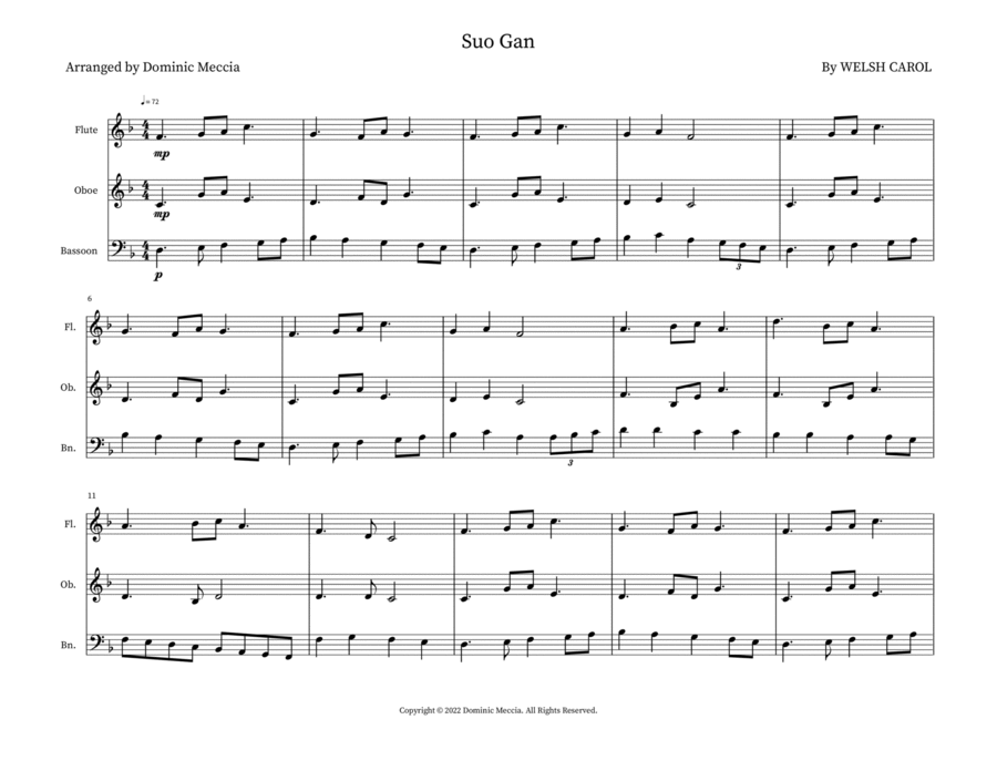 Suo Gan Suo Gan Small Ensemble scores gallery preview page 1