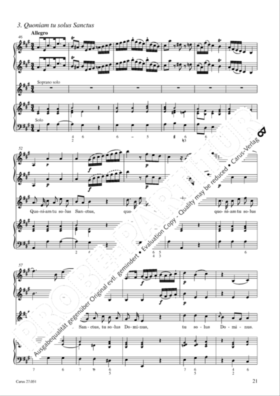 Missa in A Major 4-Part scores gallery preview page 22
