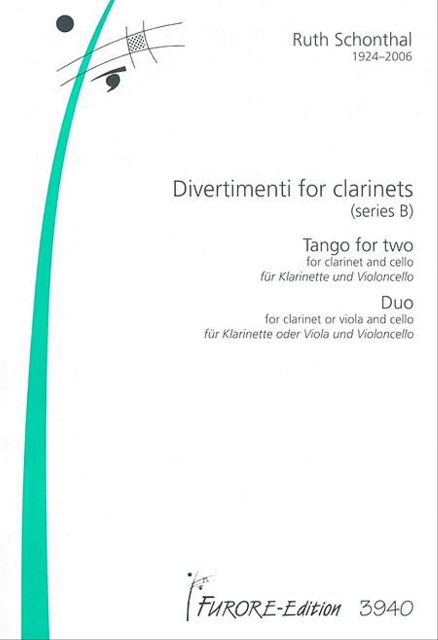 Tango for two and Duo Clarinet scores gallery preview page 1