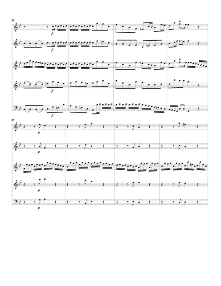 Concerto grosso, Op.3., no.1, HWV 312 (arrangement for 5 recorders) Recorder scores gallery preview page 4