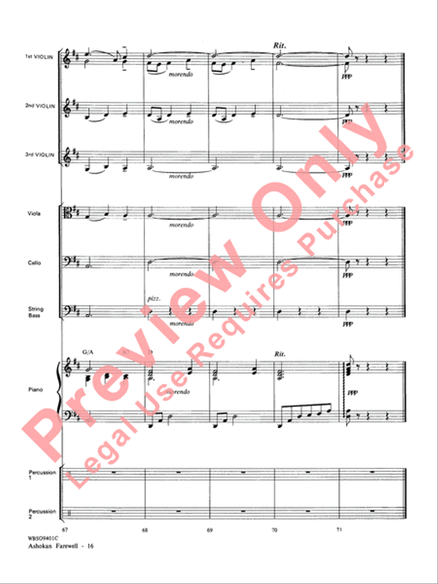 Ashokan Farewell String Orchestra scores gallery preview page 17
