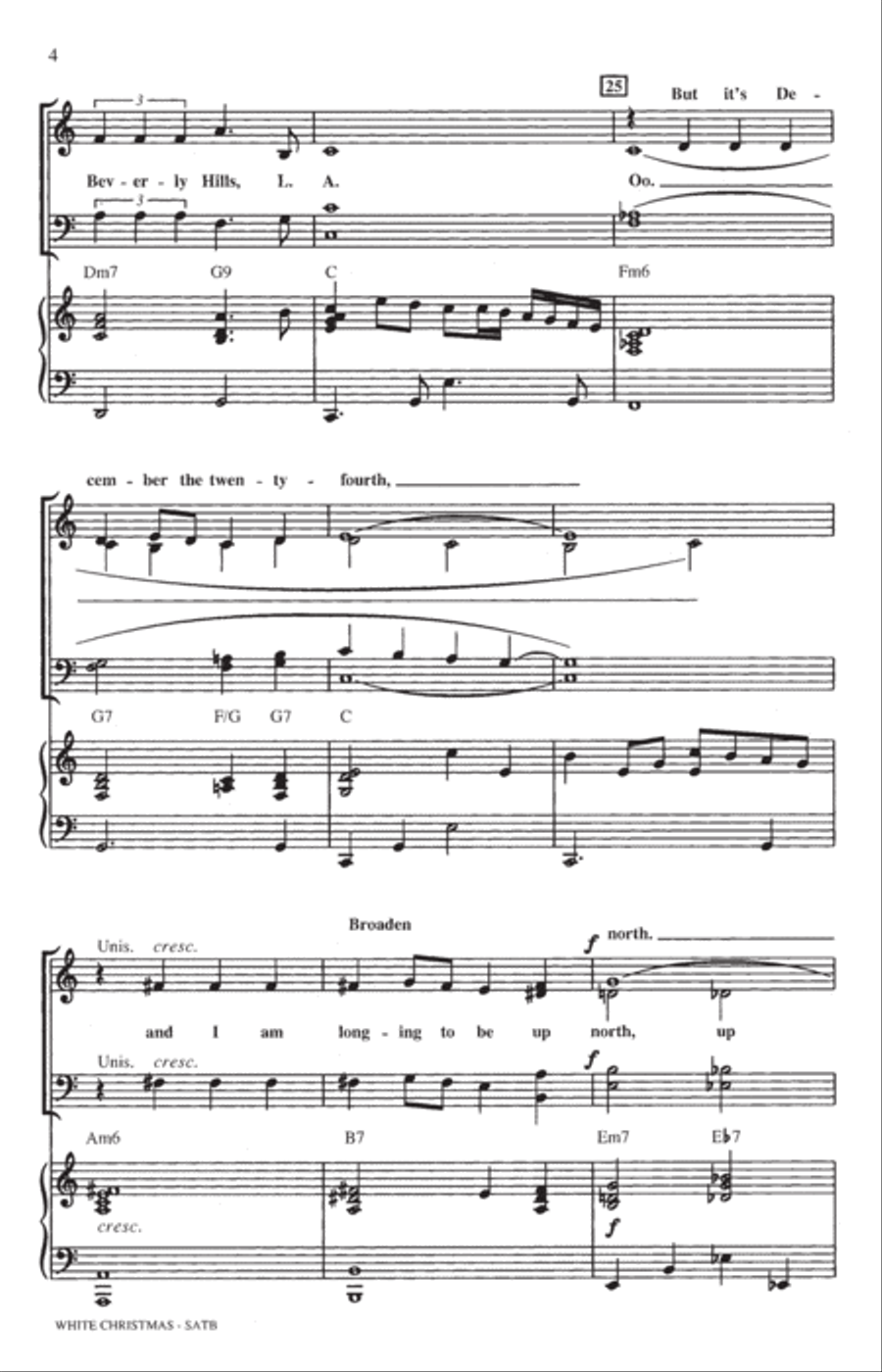 White Christmas (from Holiday Inn) (arr. Mac Huff) 4-Part scores gallery preview page 3