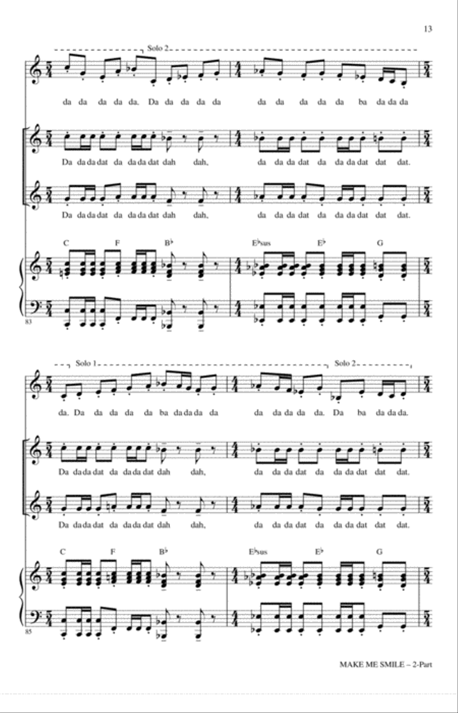 Make Me Smile Make Me Smile 2-Part scores gallery preview page 12