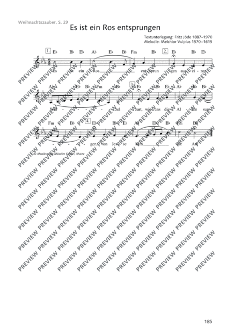 Es ist ein Ros entsprungen Score scores gallery preview page 2