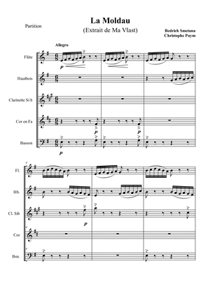 Smetana The Moldau - woodwind quintet