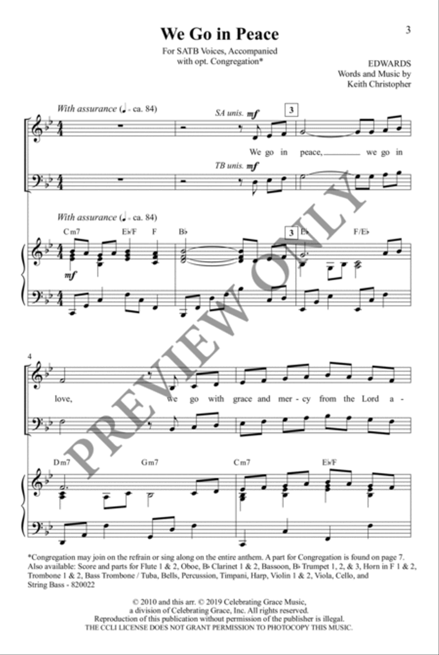 We Go in Peace 4-Part scores gallery preview page 2