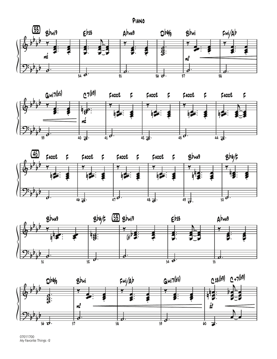 My Favorite Things - Piano Jazz Ensemble scores gallery preview page 2