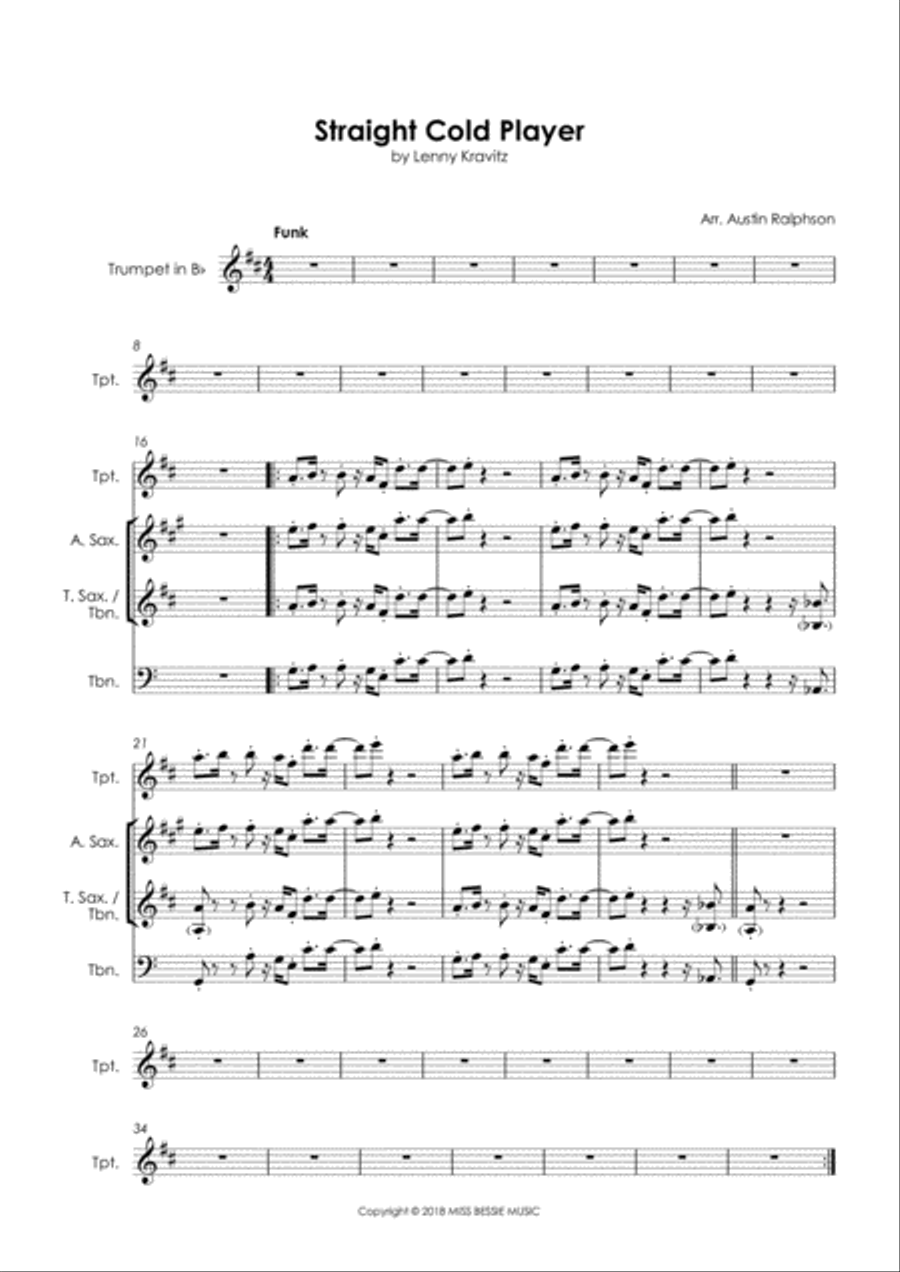 Cold Player Cold Player Tenor Saxophone scores gallery preview page 3