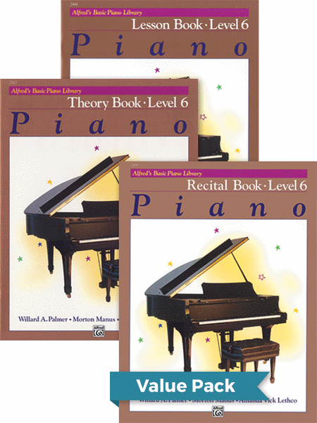 Alfred's Basic Piano Library Lesson, Theory, Recital 6 (Value Pack)
