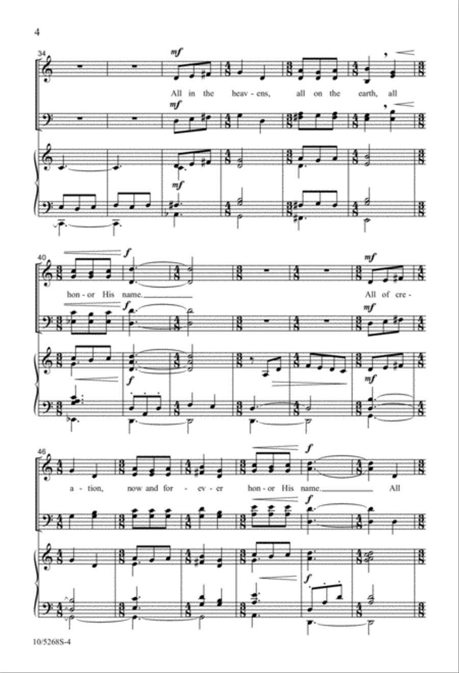 Praise Hymn Praise Hymn 4-Part scores gallery preview page 4