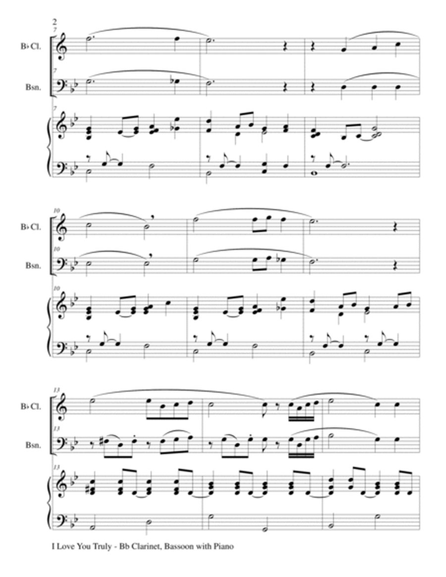I LOVE YOU TRULY (Trio – Bb Clarinet, Bassoon, and Piano with Score and Parts) image number null