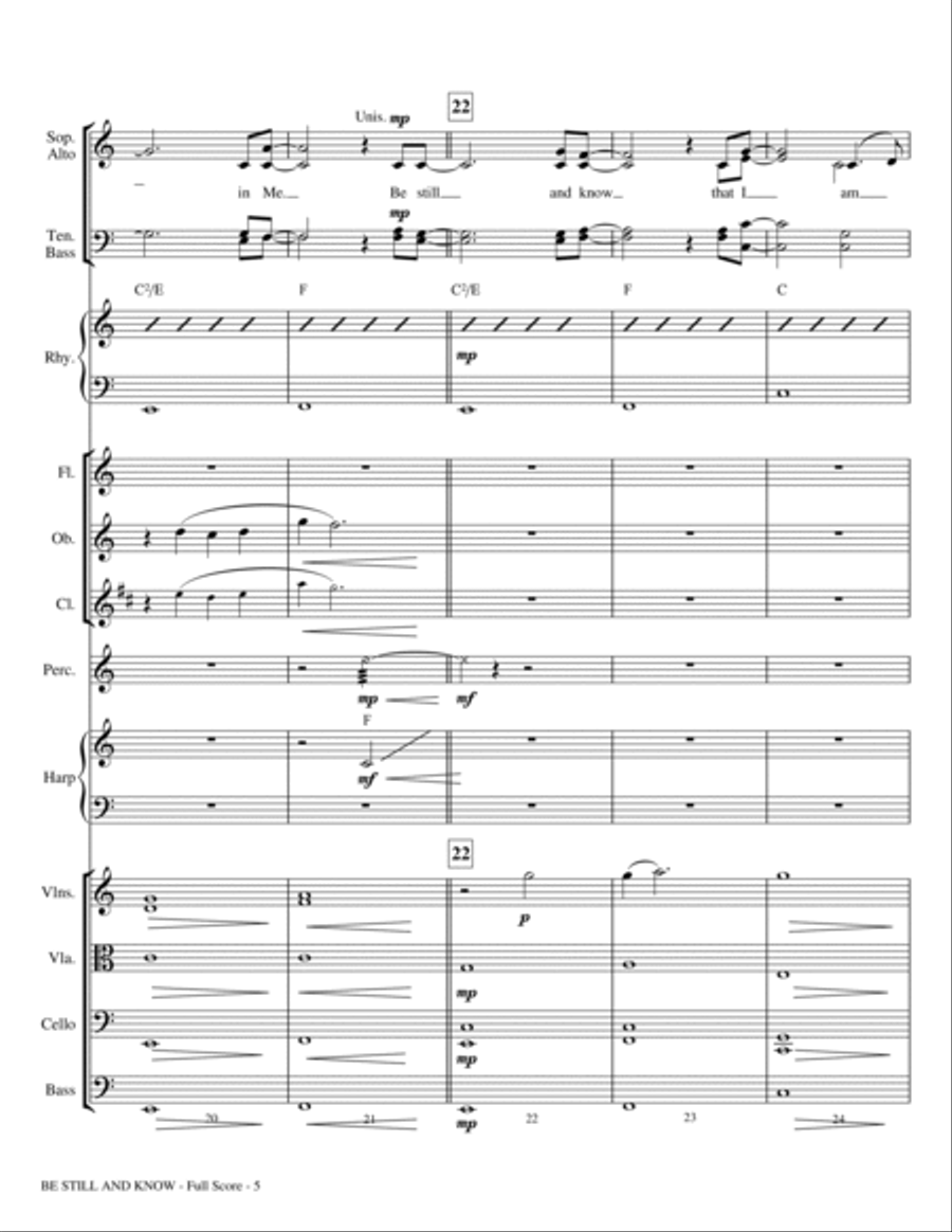 Be Still And Know - Full Score Choir scores gallery preview page 5
