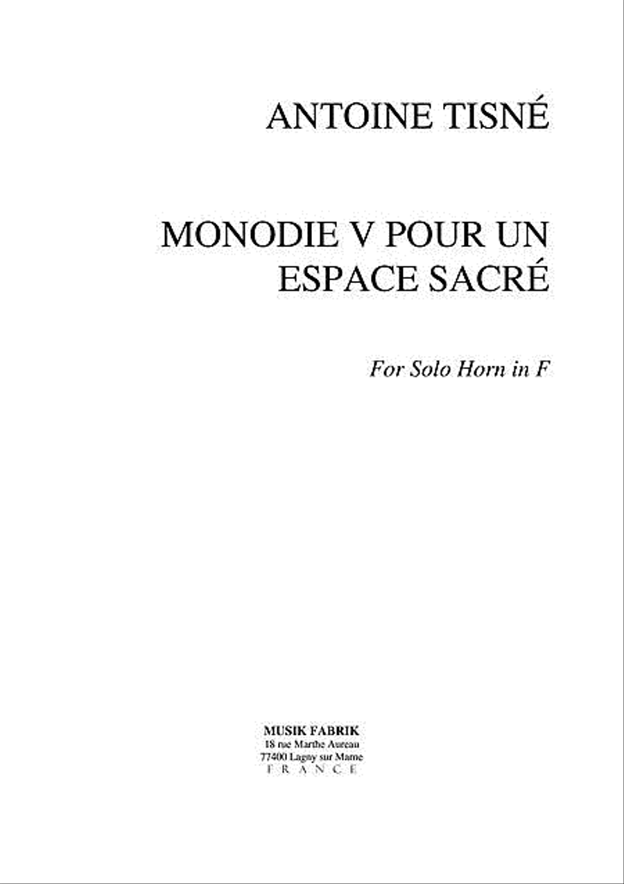 Monodie 5 Monodie 5 Horn scores gallery preview page 1