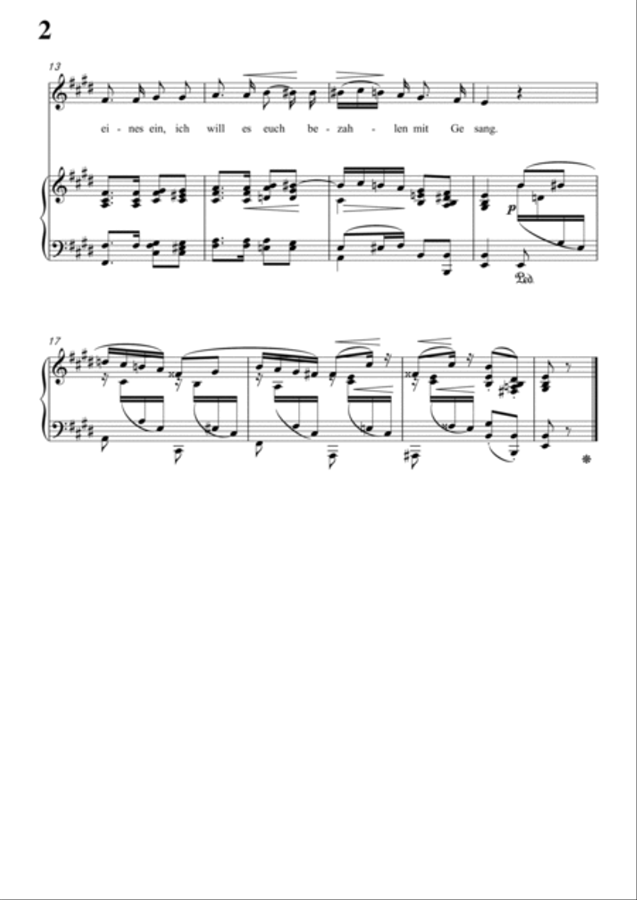 Schumann-O ihr Herren in E Major for Voice and Piano Voice Solo scores gallery preview page 3