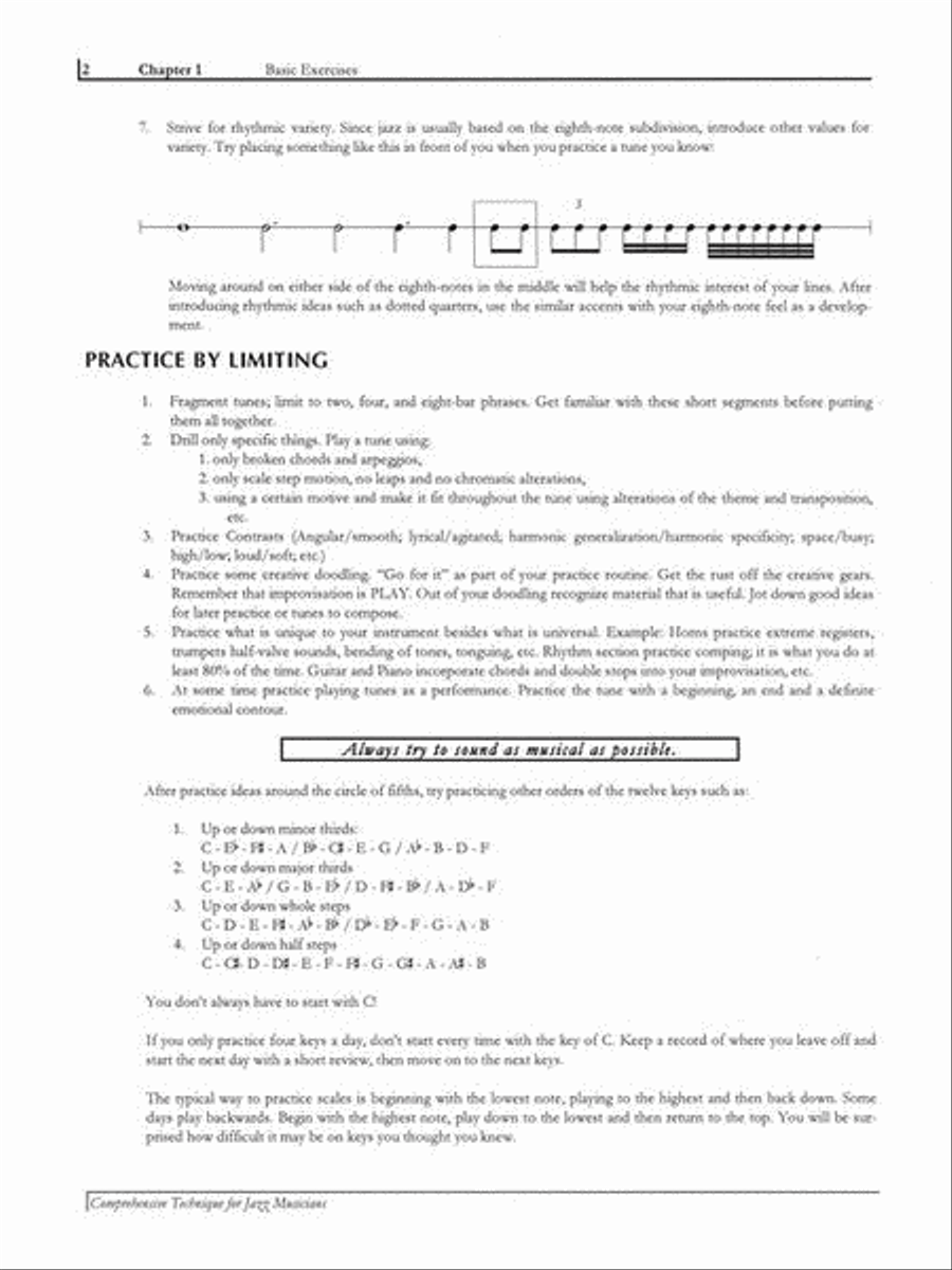 Comprehensive Technique for Jazz Musicians - 2nd Edition