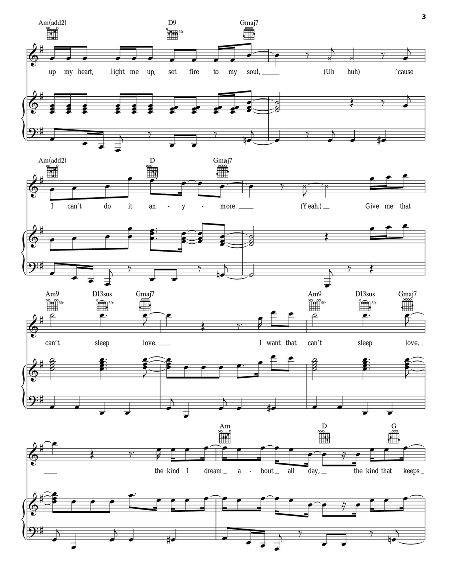 Can't Sleep Love A Cappella scores gallery preview page 3