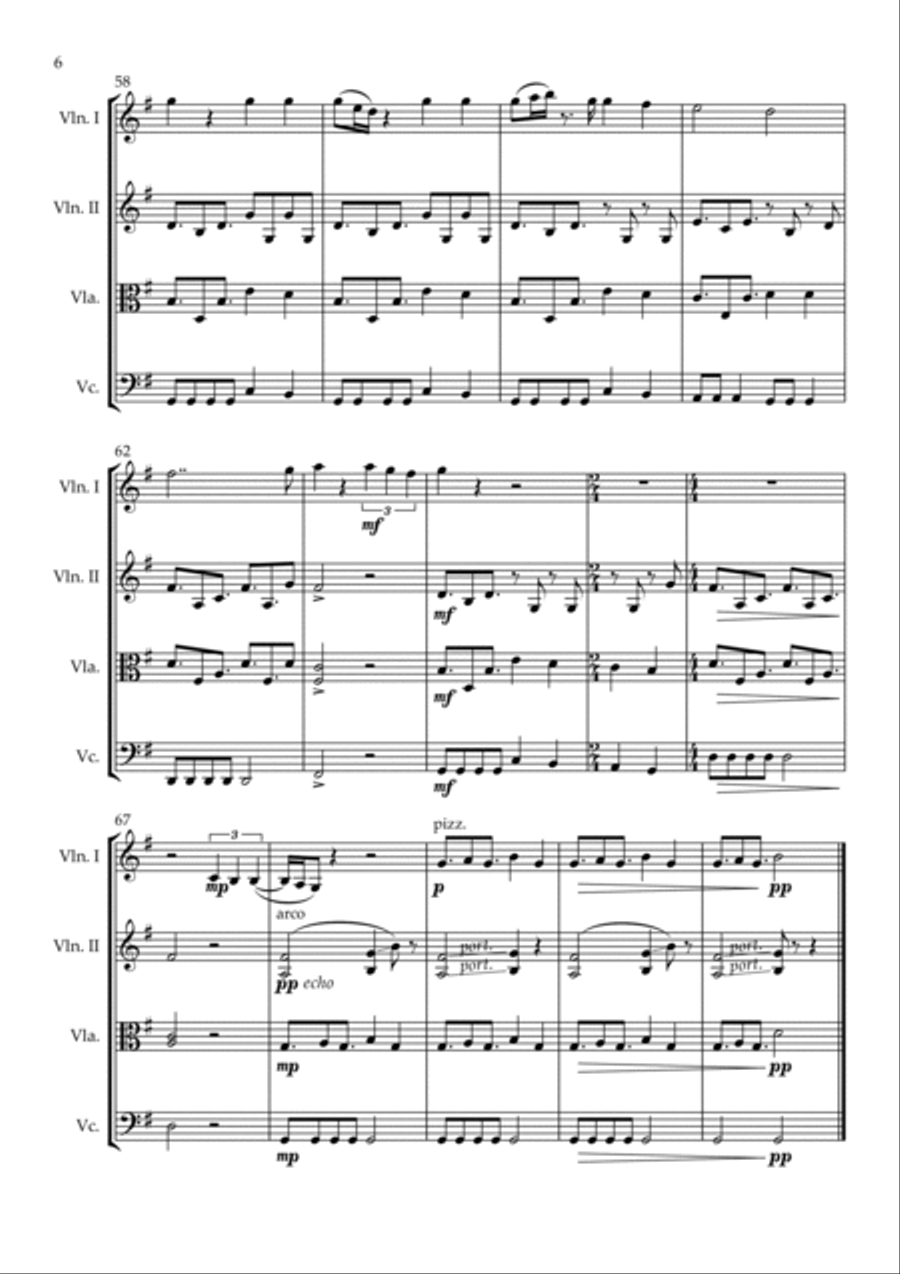 Sweet Creature String Quartet scores gallery preview page 6