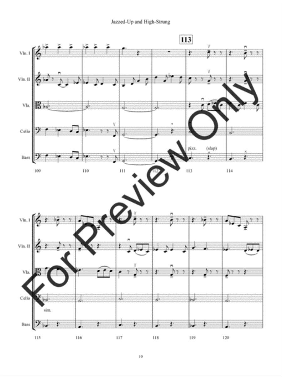 Jazzed-Up and High-Strung String Orchestra scores gallery preview page 13