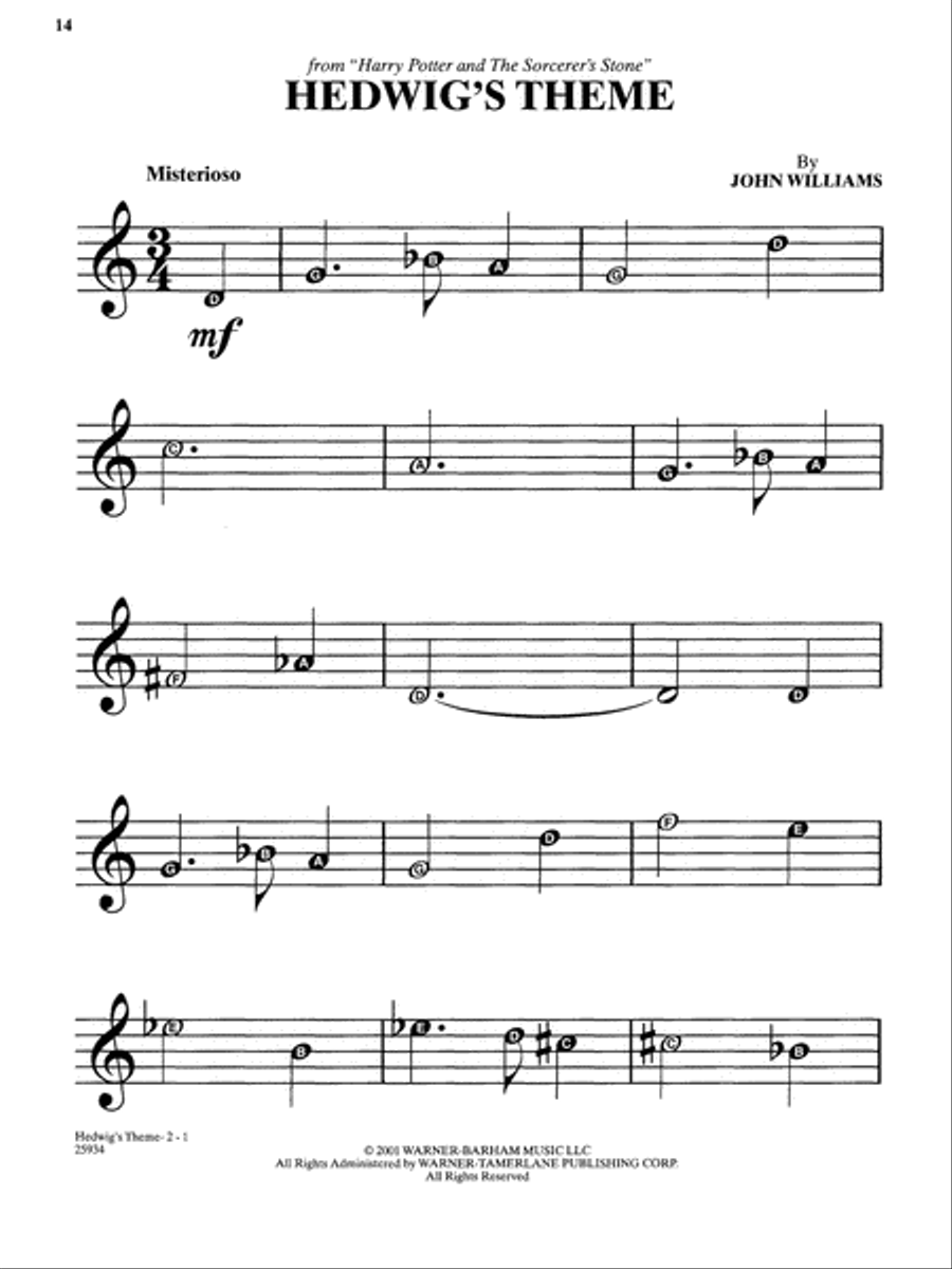 Selections from Harry Potter for Recorder Recorder scores gallery preview page 3