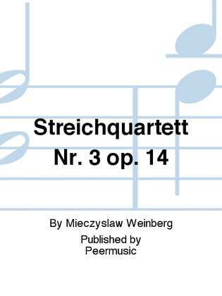 Book cover for Streichquartett Nr. 3 op. 14