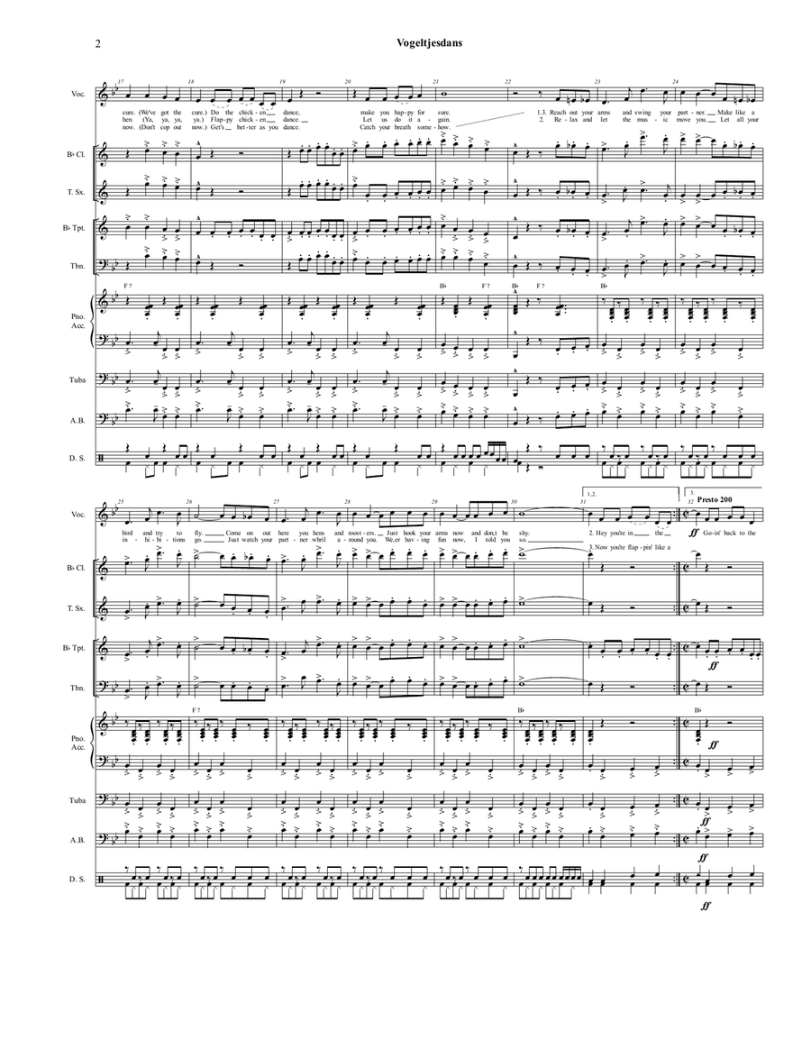 The Chicken Dance Large Ensemble scores gallery preview page 2