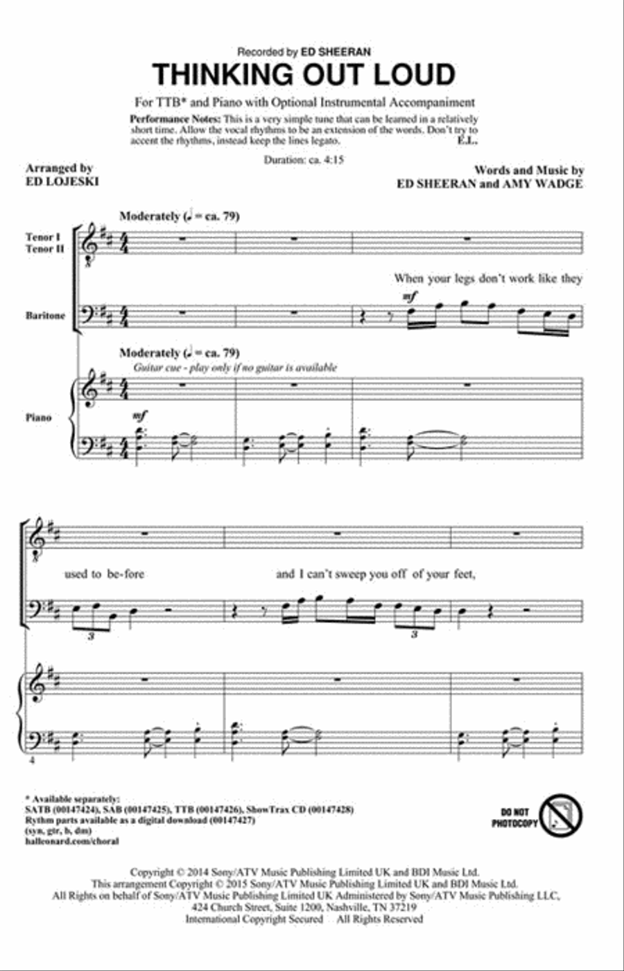 <br>Sheet music extract