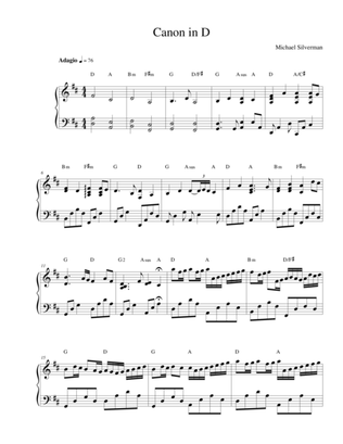 Book cover for Canon in D Major (Piano)