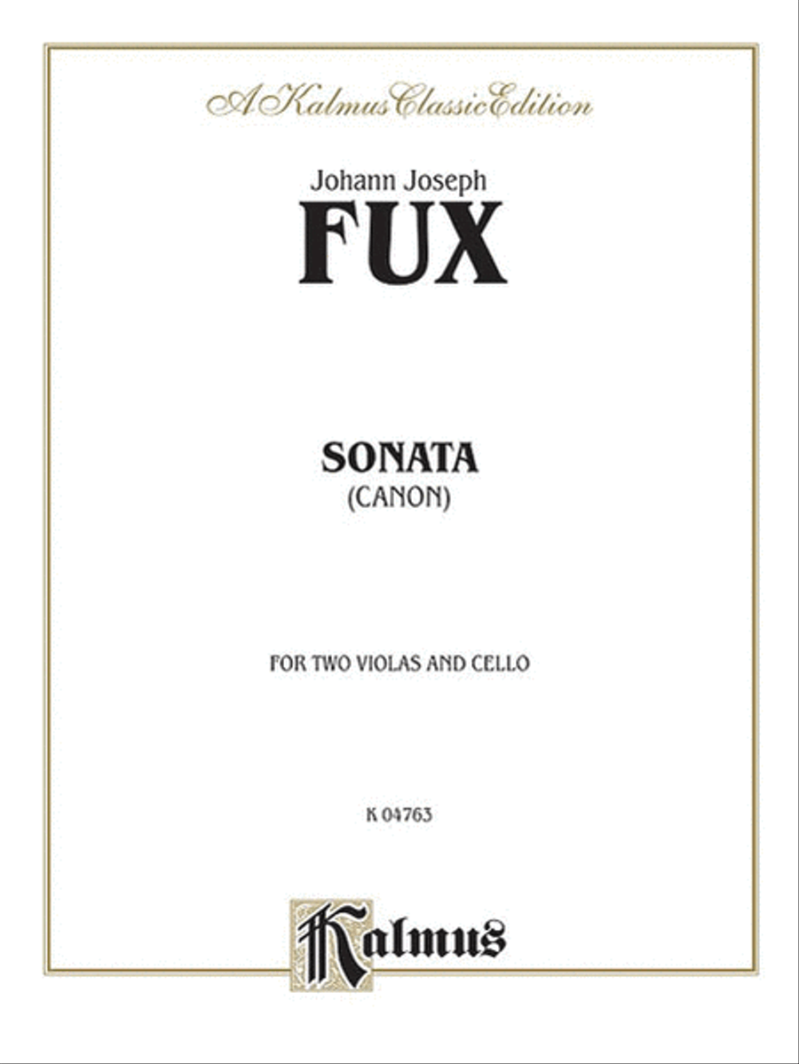 Sonata (Canon) for Two Violas and Basso Continuo Small Ensemble scores gallery preview page 1