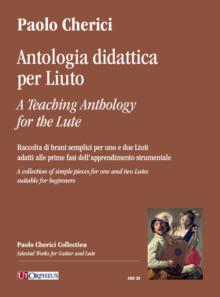 Book cover for A Teaching Anthology for the Lute. A collection of simple pieces for one and two Lutes suitable for beginners