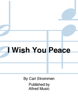 Book cover for I Wish You Peace