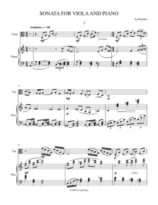 Book cover for Sonata for Viola and Piano