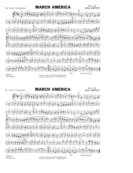 March America - Bb Tenor Saxophone